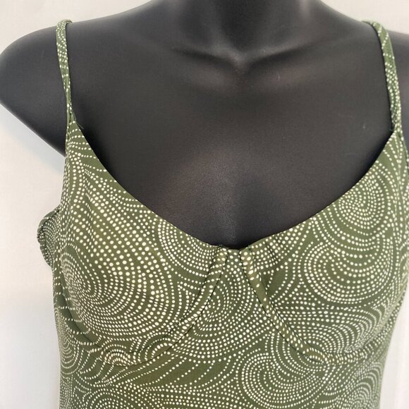 NWT Bitten by SJP Green One-piece Swimsuit Geometric Bikini Size Large - Picture 3 of 5